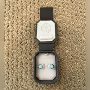 NWT Juicy Couture Turquoise and gold earring studs